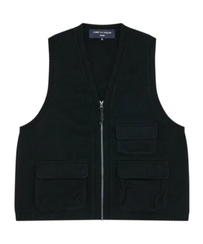 Comme Des Garçons Knit Vest In Black