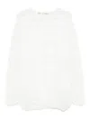 Comme Des Garçons Knitted Blouse In White
