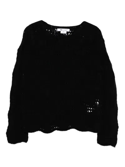 Comme Des Garçons Knitted Top In Black