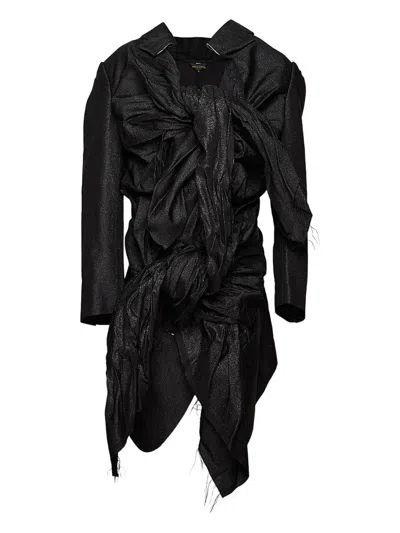 Comme Des Garçons Knot-detail Jacket In Black