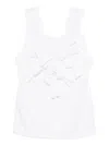 Comme Des Garçons Knot-detail Tank Top In White