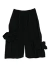 Comme Des Garçons Knot-detail Trousers In Black