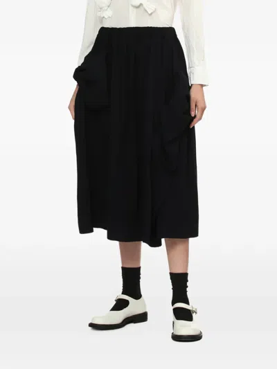 Comme Des Garçons Knot Skirt In Black