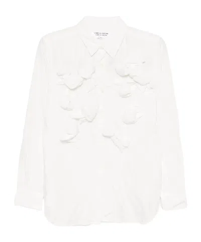 Comme Des Garçons Knot-detail Blouses In White