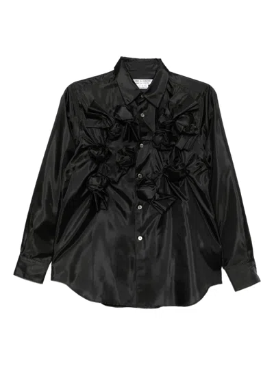 Comme Des Garçons Knotted Shirt In Black