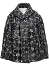 Comme Des Garçons Lace Detailed Jacket In Black