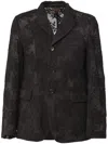 Comme Des Garçons Lace Blazer In Black