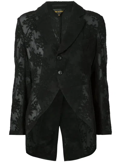Comme Des Garçons Lace Blazer In Black