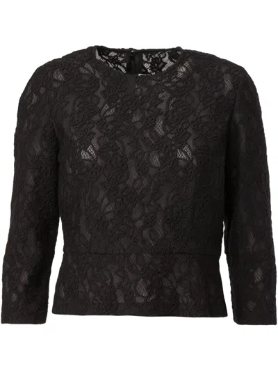 Comme Des Garçons Lace Blouse In Black