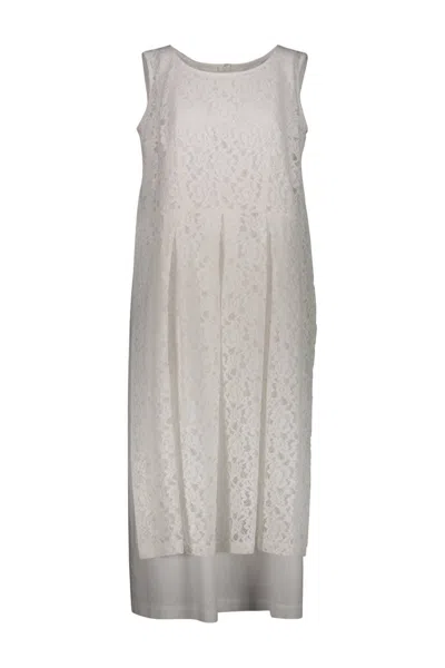 Comme Des Garçons Lace Dress In White