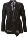 Comme Des Garçons Lace Embroidered Jacket In Black