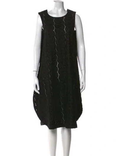 Pre-owned Comme Des Garçons Lace Pattern Knee-length Dress In Black
