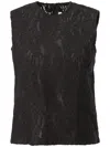 Comme Des Garçons Lace Tank In Black