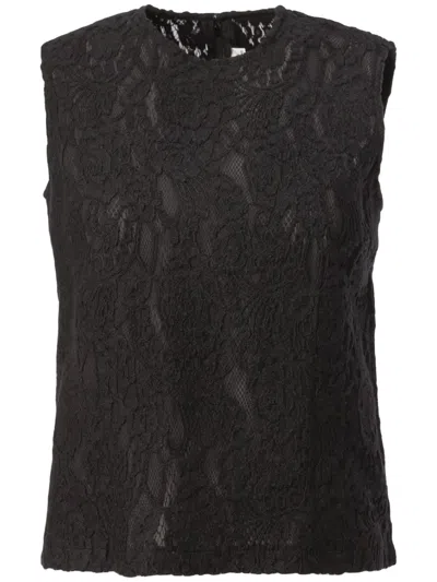 Comme Des Garçons Lace Tank In Black