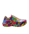 Comme Des Garçons Lace-up Low-cut Sneakers In Multicolor