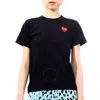 Comme Des Garçons Comme Des Garcons Ladies Black Heart Patch T-shirt In Black