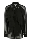Comme Des Garçons Sheer Black Chiffon Shirt