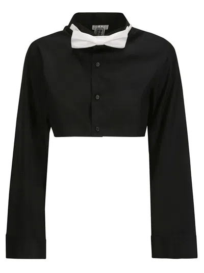 Comme Des Garçons Ladies Blouse In Black X White