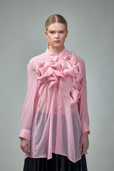Comme Des Garçons Ladies Blouse In Pink