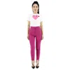 Comme Des Garçons Comme Des Garcons Ladies Double Heart Logo Short-sleve T-shirt In White