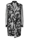 Comme Des Garçons Long Multilayered Jacket In Gray