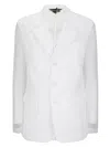 Comme Des Garçons Long Sleeved Chiffon Jacket In White