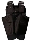 Comme Des Garçons Black Velvet Tank Top In Black X Black