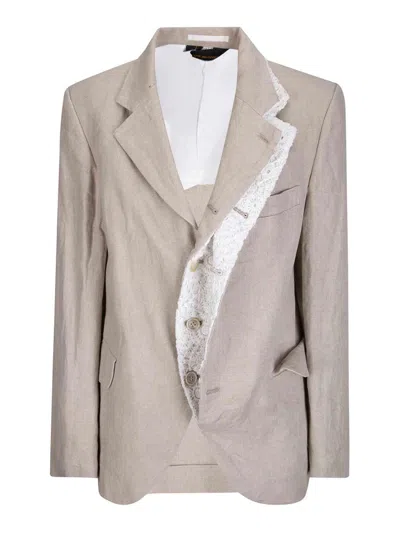 Comme Des Garçons Ladies Jacket In Neutral