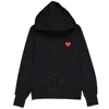 Comme Des Garçons Comme Des Garcons Ladies Long-sleeve Embroidered Heart Logo Hoodie In Black