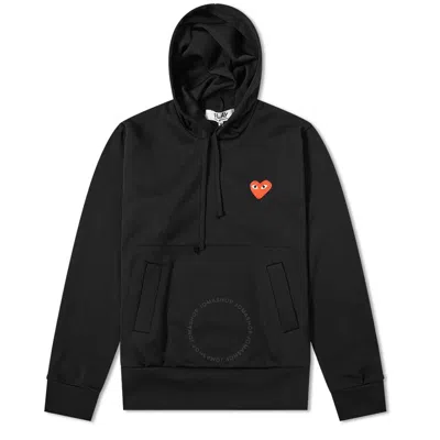 Comme Des Garçons Comme Des Garcons Ladies Long-sleeve Embroidered Heart Logo Hoodie In Black