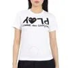 Comme Des Garçons Comme Des Garcons Ladies Short-sleeve Play Logo T-shirt In White