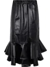 Comme Des Garçons Ruffled Mid-length Skirt In Black