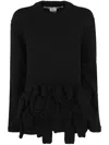 Comme Des Garçons Ruffled Long-sleeved Top