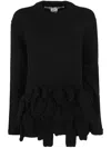 Comme Des Garçons Ruffled Long-sleeved Top