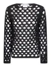 Comme Des Garçons Openwork Sweater In Black