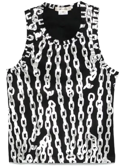 COMME DES GARÇONS LADIE`S T-SHIRT,GN.T024 BLACK SILVER