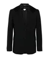 Comme Des Garçons Lapel Button Suit Jacket In Black