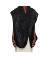 Comme Des Garçons Black Lame Floating Weave Blazer In Black