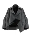 Comme Des Garçons Deconstructed Blazer In Gray