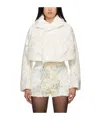 Comme Des Garçons Lapel Lace Casual Jacket In White