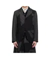 Comme Des Garçons Lapel Long Sleeve Casual Jacket In Black