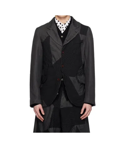 Comme Des Garçons Lapel Long Sleeve Casual Jacket In Black