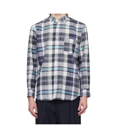 Comme Des Garçons Lapel Long Sleeve Shirt In Gray