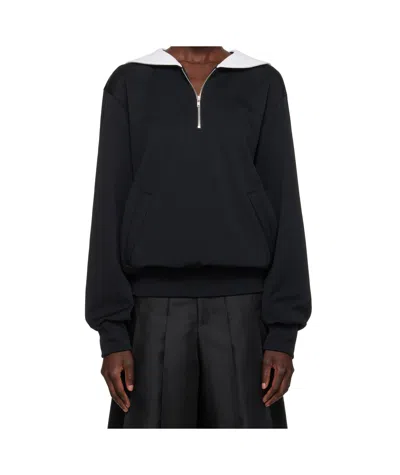 Comme Des Garçons Lapel Long Sleeve Sweater