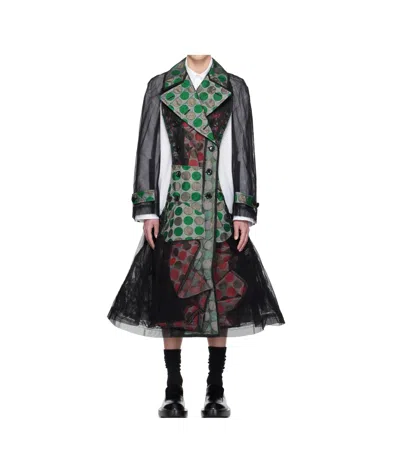 Comme Des Garçons Lapel Long Sleeve Trench Coat