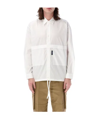 Comme Des Garçons Lapel Long-sleeved Shirt In White