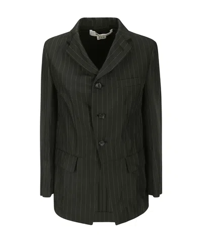 Comme Des Garçons Lapel Long-sleeved Suit Jacket In Black