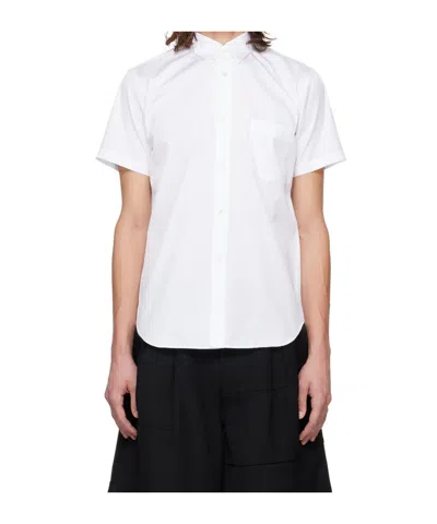 Comme Des Garçons Lapel Shirt In White