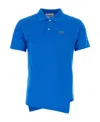 Comme Des Garçons Polo Shirt Piquet Asymmetric Hemline In Blue