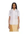 Comme Des Garçons Lapel Short-sleeved Shirt In White